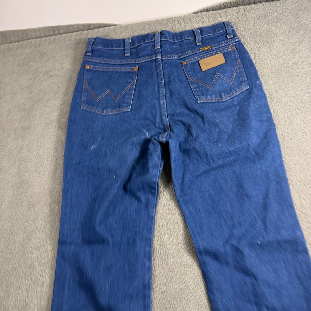 Wrangler Mens Cowboy Cut Slim Fit Jeans 34x36 Blue Denim 936PWD Western Straight